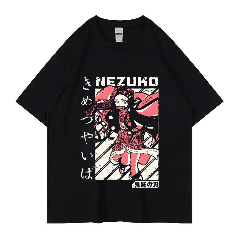 Anime Ghost Destroyer Blade Tanujiro Same Retro Short Sleeve Crew Neck Printed Men's and Women's Couples T-Shirt Summer