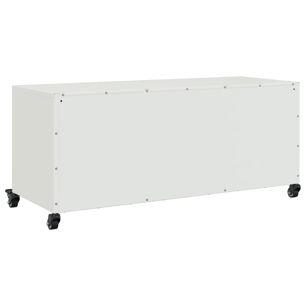 TV Stand White 100.5 x 39 x 43.5 cm Cold Rolled Steel
