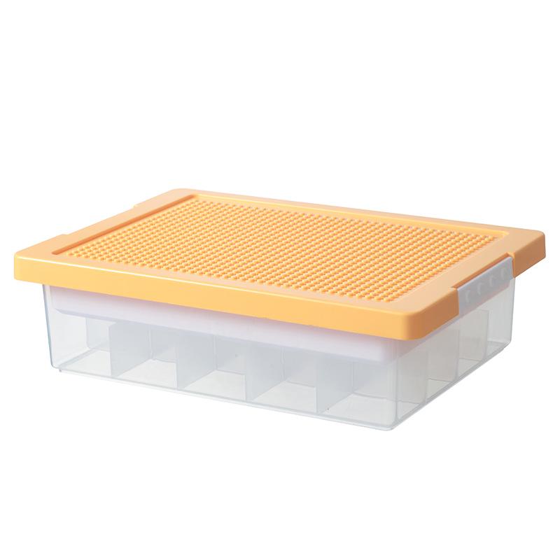 Scatola Trasparente per Giocattoli per Blocchi da Costruzione con Coperchio - Organizer per Bambini