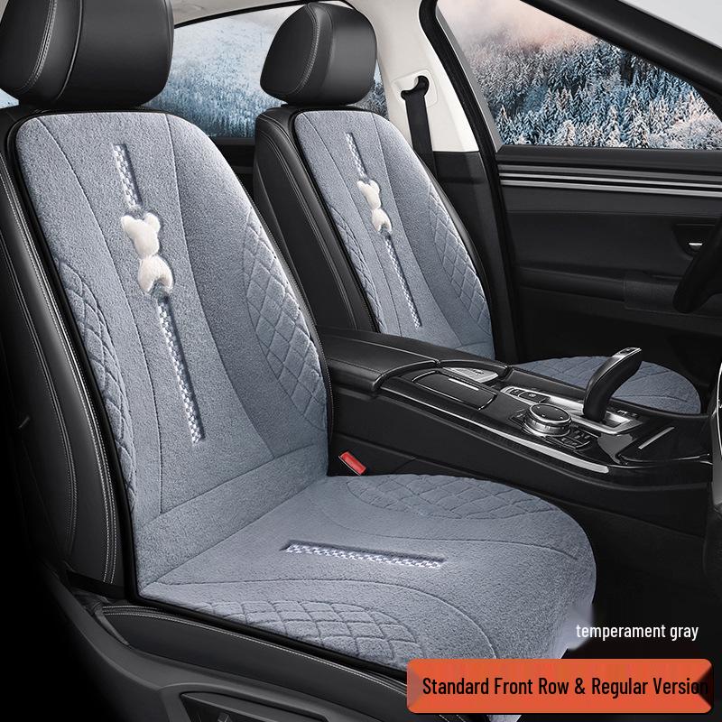 SF Rabbit Plush Heating Pad Car Seat Cushion - Bear Cartoon Interior Seat Cushion
