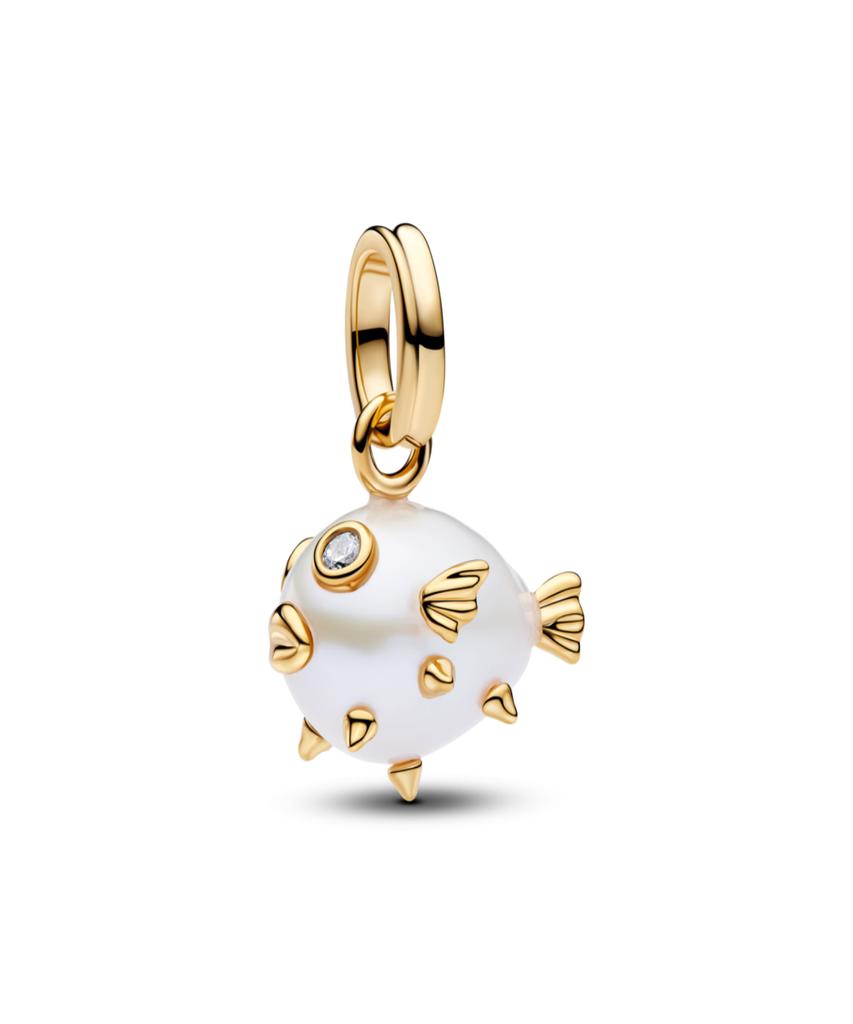 Pandora Baroque Pearl Pufferfish Dangle Charm_764696C01