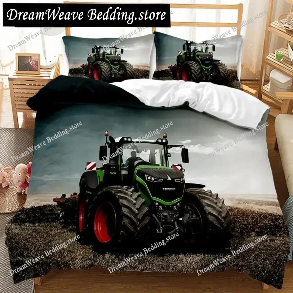 Engineering Vehicle Duvet Cover Set Engineering Vehicle Pickup Truck Off Road Vehicle Polyester Bedding Set Double Queen King741