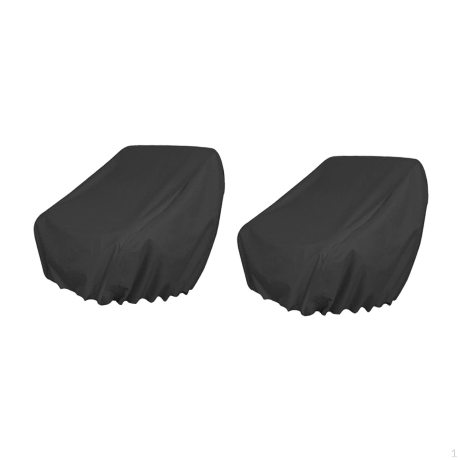

2 Pack Boat Seat Covers, Protectors, Waterproof, , Easy Installation And Maintenance, Oxford Chair Black