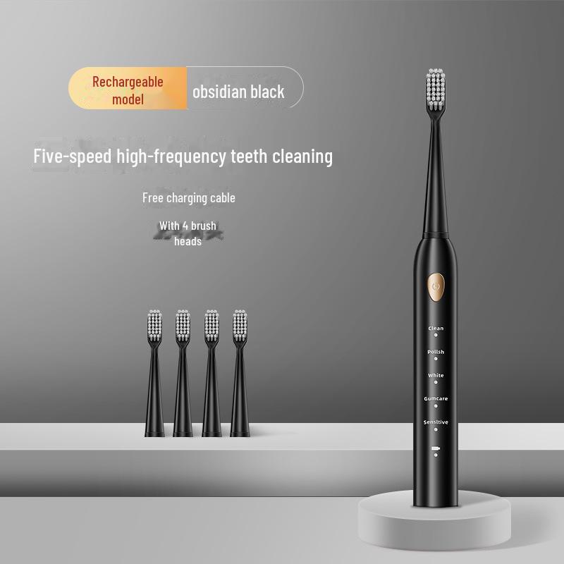 

Перезаряжаемая ультразвуковая электрическая зубная щетка и ирригатор - универсальная для взрослых и детей с мягкой щетиной