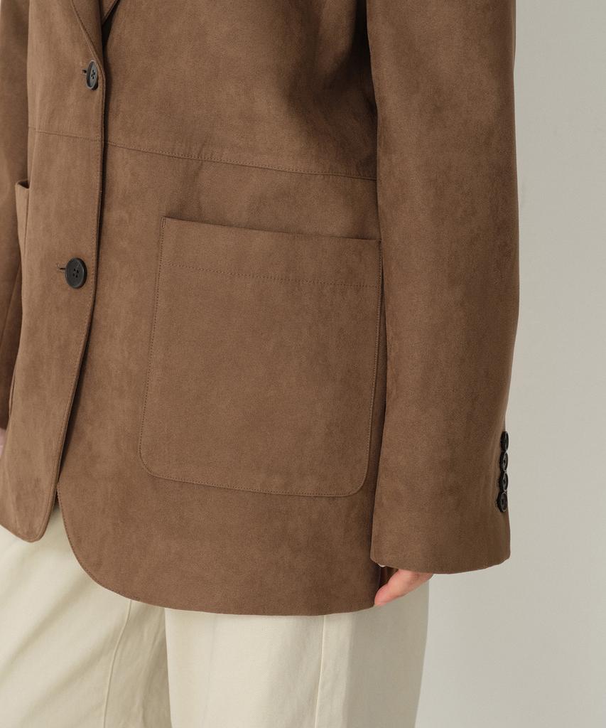Musinsa Standard Woman Women'S Synthetic Suede Oversized Blazer [Light Brown]