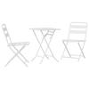 Garden Bistro Set 3 Pcs White Steel