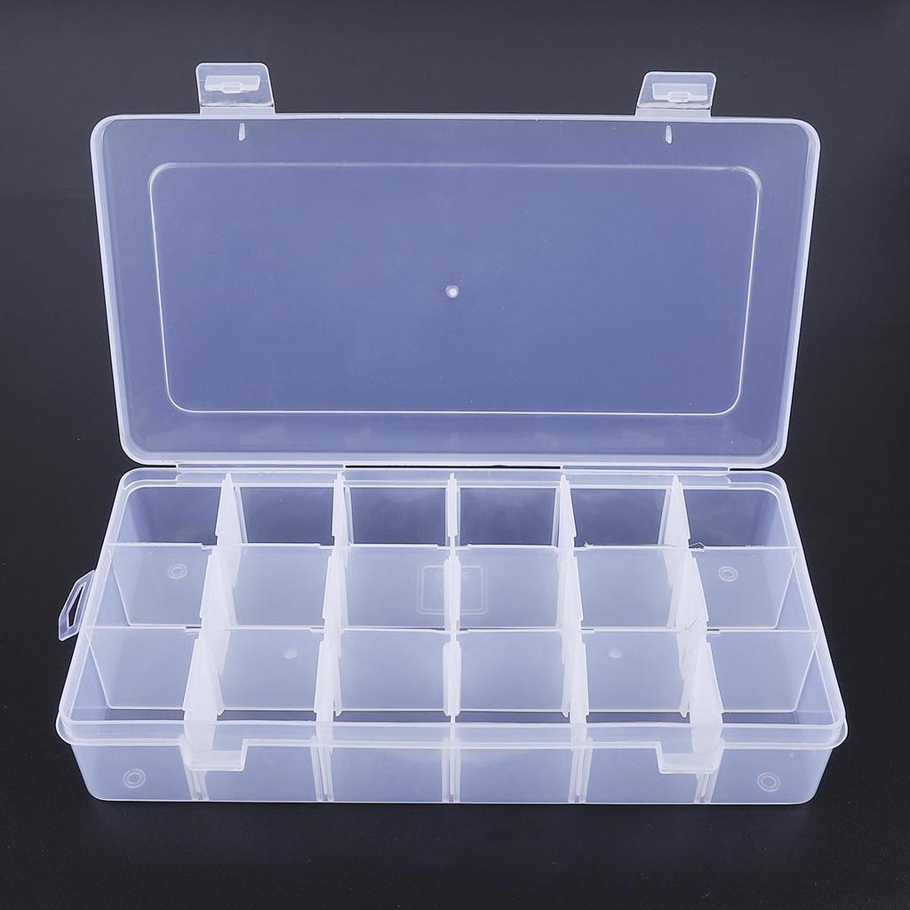 18 Compartments Adjustable Practical Storage Box Bead Ring Box Jewelry Presentation Organizer