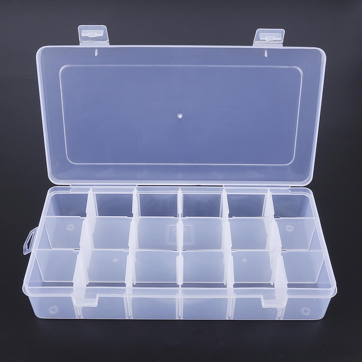 18 Compartments Adjustable Practical Storage Box Bead Ring Box Jewelry Presentation Organizer 23.5X12.5X4