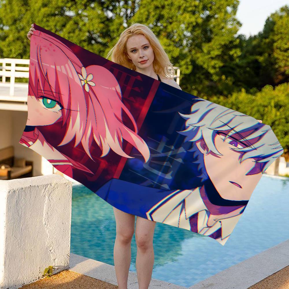 Anime Talentless NanaS Beach Towel Colorful Bath Towels for Girl Microfiber Quick Dry Custom Sand Free Beach Yoga Spa Gym Pool