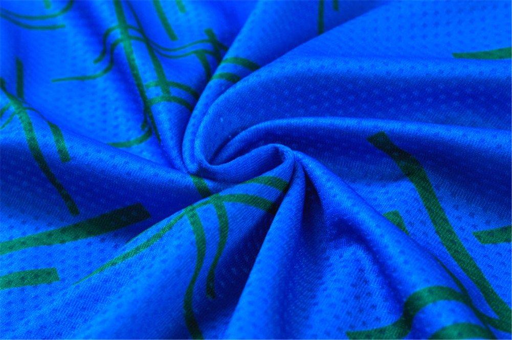 Wisdom Leaves Bib Pants and Cycling Jersey Short Breathable and for Summer Men's Set, Sleeve, Moisture-Wicking (XXL, Blue)