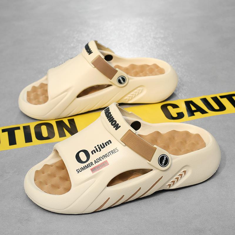 Summer Men's Massage Slippers Outdoor Sandals Beach Comfortable Soft Slides Indoor Casual Shoes Men Sandals