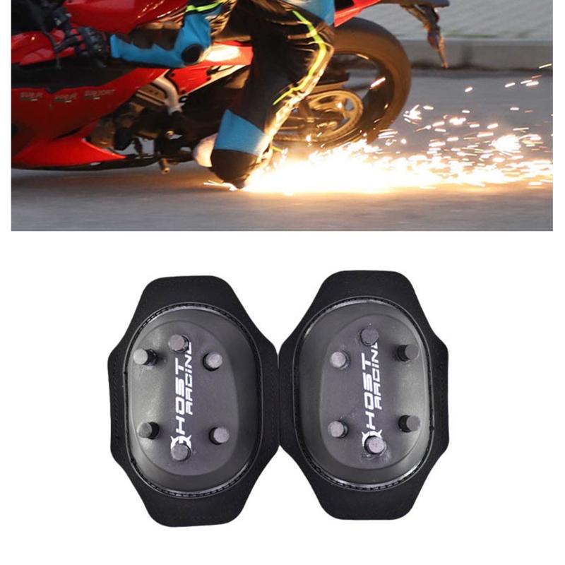 

2Pcs Durable Motorcycle Knee Pad Slider Spark Grinding Bag with 12/20 Firepower Point Pants Grinding Bag чёрный