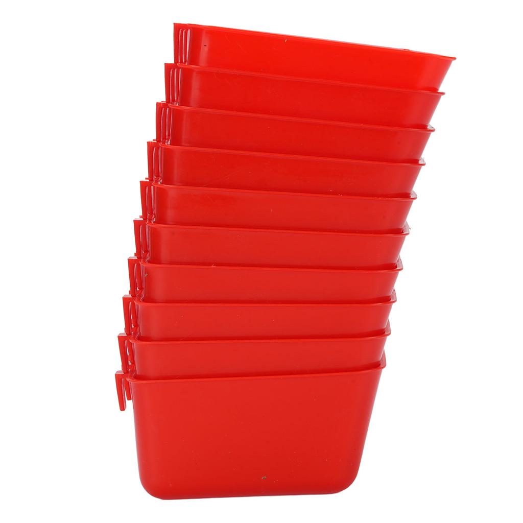 10PCS Hanging Feed Bowls Chicken Cage Feeder Waterer Thickened Feeding Drinking Container for Pet