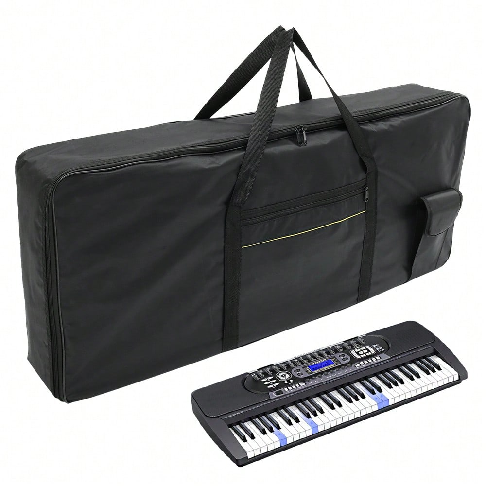 61 Key Instrument Keyboard Bag Oxford Cloth Thickened Piano Protection Bag Storage Bag Portable Waterproof Vibration-resistant Piano Case with Handle