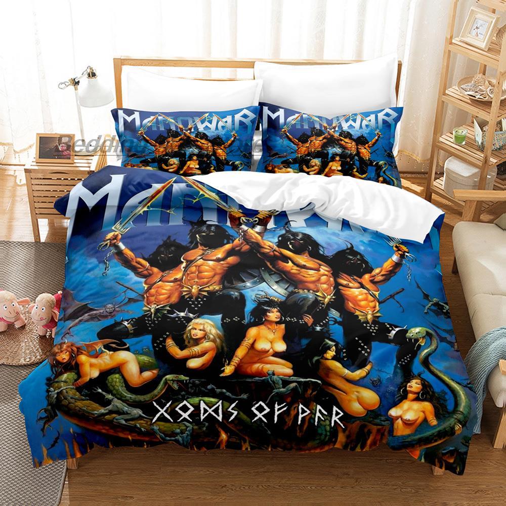 Comforter Manowar Bedding Set Single Twin Full Queen King Size Bed Set Aldult Kid Bedroom Duvet Sets 3D Print Hip Hop
