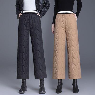 Modische und bequeme Hosen mit weitem Bein für Damen, perfekt für den Winter