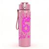 1PC 6 Birthday Girl Party Text Print 750ml Color Plastic Sports Water Bottle Leakproof Flip Straw Lid Suitable for Sports Office Home Use