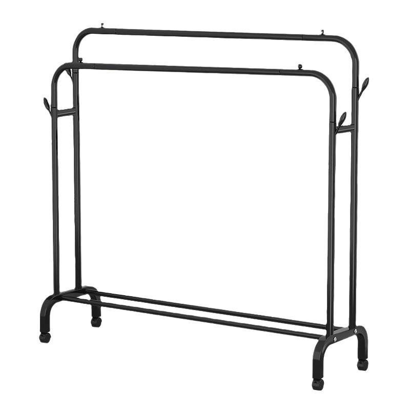 Sturdy Movable Floor-Standing Clothes Rack for Bedroom and Balcony Drying