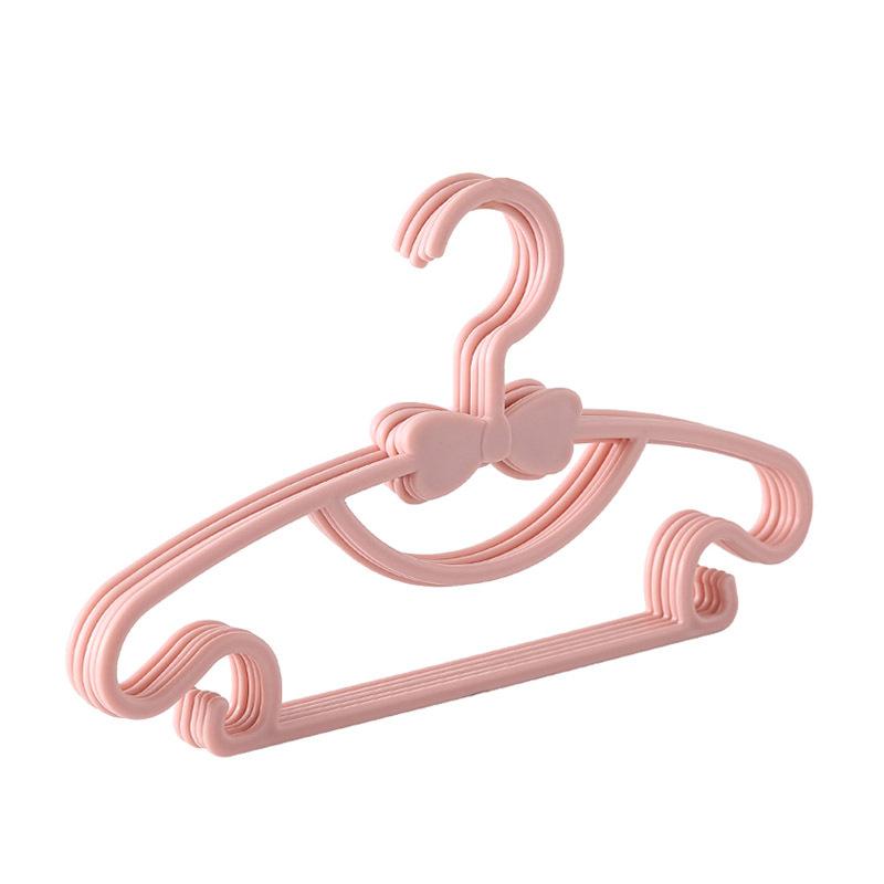 Children's Plastic Hanger Children's Big Children's Clothes Hanging Children's Baby Clothes with Baby Bow Hanger Pants Rack