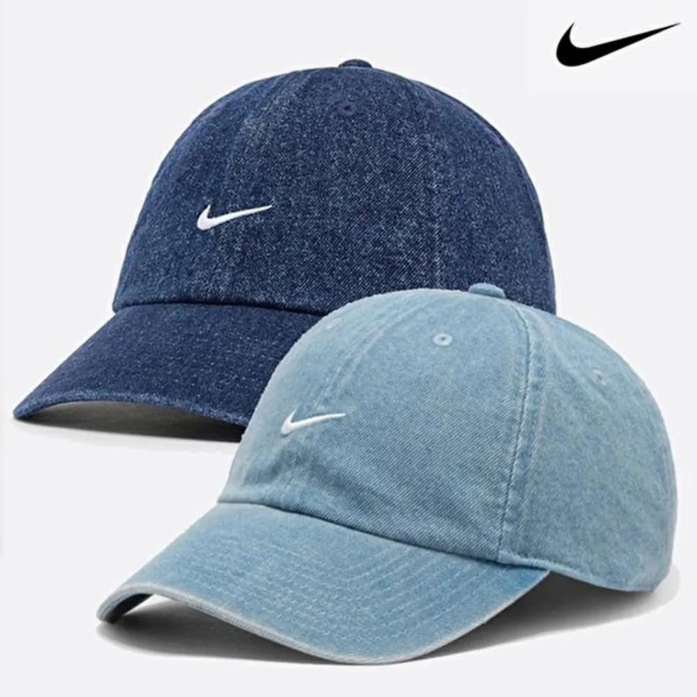 Nike Club Unstructured Denim Ball Cap (HF0383) College Navy/White/L/XL