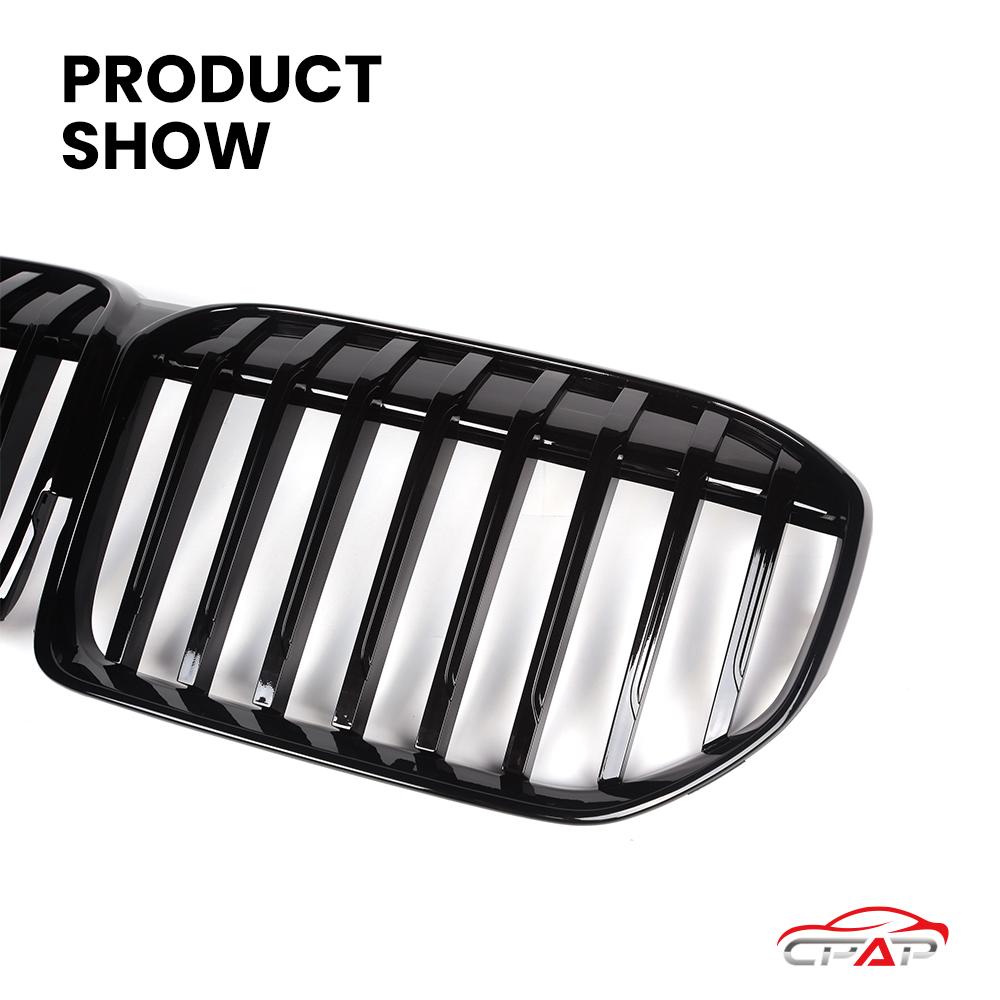 Front Grills Bumper Kidney Hood Radiator Grille Replacement For BMW 7 Series G11 G12 LCI 2020-IN Gloss Black Grilles