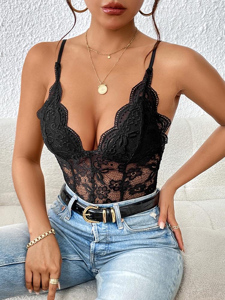 Summer Bestseller: Sexy Deep V-neck Lace Camisole Bodysuit