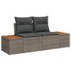 VidaXL Ensemble de Canapé de Jardin 5 Pièces avec Coussins Gris Rattan Acacia 3348065
