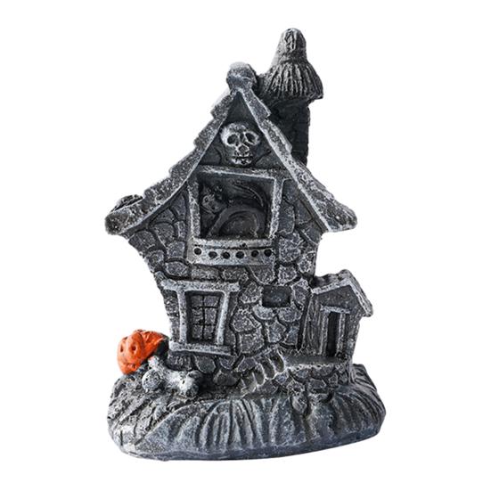 Halloween Haunted House Ornament Resin Haunted House Miniature Dark Haunted House Shape A