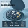 Чехол для кабеля Многофункциональная кабельная коробка USB C Type-C Micro Lightning Кабель питания 60 Вт Выталкиватель SIM-карты Слот для карты TF