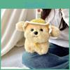 Plush Adorable Dog Toy Stuffed Doll With Summer Hat For Childrens Decor Room