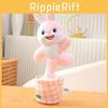 Rabbit Cow Rose Donkey Plush Toy With Music Dance And Repeat Function Talking