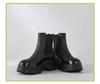 Korean Style Women's Waterproof Chelsea Rain Boots - Mid-Calf Rubber Overshoes with Thick Sole Fashion.