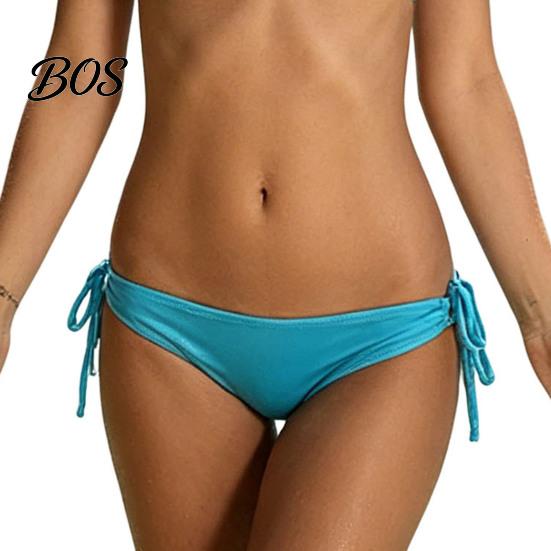Bikini-Set mit seitlicher Bindung für Damen Zweiteilige Badeanzüge Sexy Dreieck-Top & Tanga V V-förmiger Ausschnitt Niedrige Taille Bademode Verstellbare Spaghettiträger