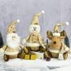 Tabletop Doll Santa Claus Doll Realistic Christmas Elk Plush Toy  Christmas Atmosphere