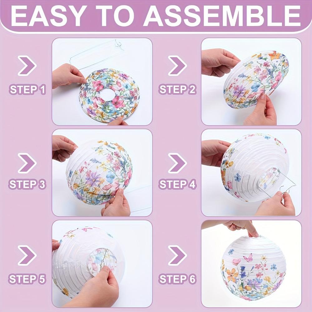 12pcs Portable Butterfly Hanging Lantern Spring Summer Theme Butterfly Theme Lantern Festive Decor