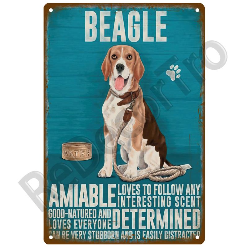 Metal Sign Home Decor Cat Dog Tin Sign Vintage Style Metal Wall Stickers Tin Plaque Retro Metal Poster Metal Plate For Man Cave