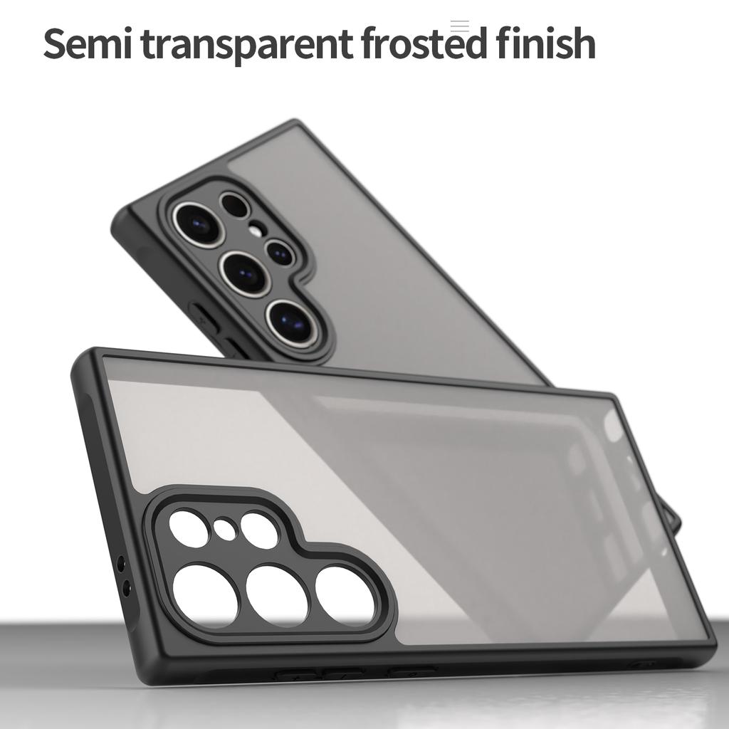 For Samsung Galaxy S24 Ultra Case with Screen Film WANLONFENG FD Series Skin Touch TPU PC Phone Back Cover