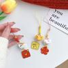 Peace & Joy Wealth Attraction Lucky Cat Bell Keychain - Japanese Style Ceramic Charm