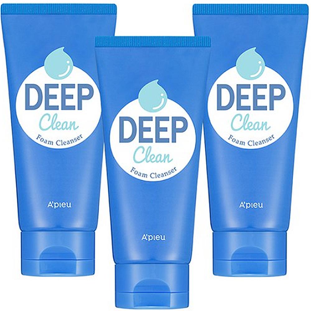 A'PIEU Deep Clean Foam Cleanser 130ml 3pcs