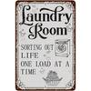 Vintage Retro Laundry Metal Sign Home Kitchen Bathroom Decor