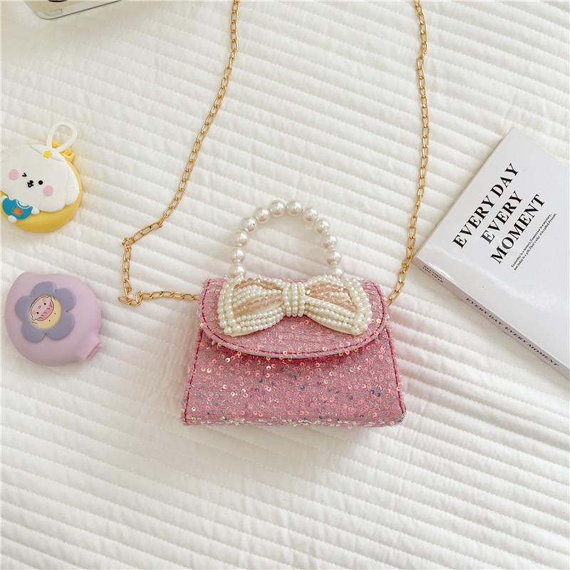 Fashionable Mini Children's Handbag Stylish Princess Bowknot Crossbody Bag For Girls