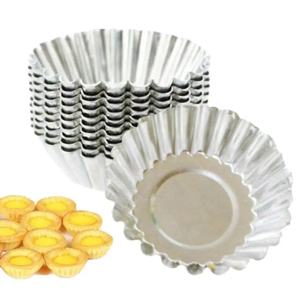 50Pcs Non-Stick Tart Muffin Molds Reusable Kitchen Baking Mold  Bakery Accessories