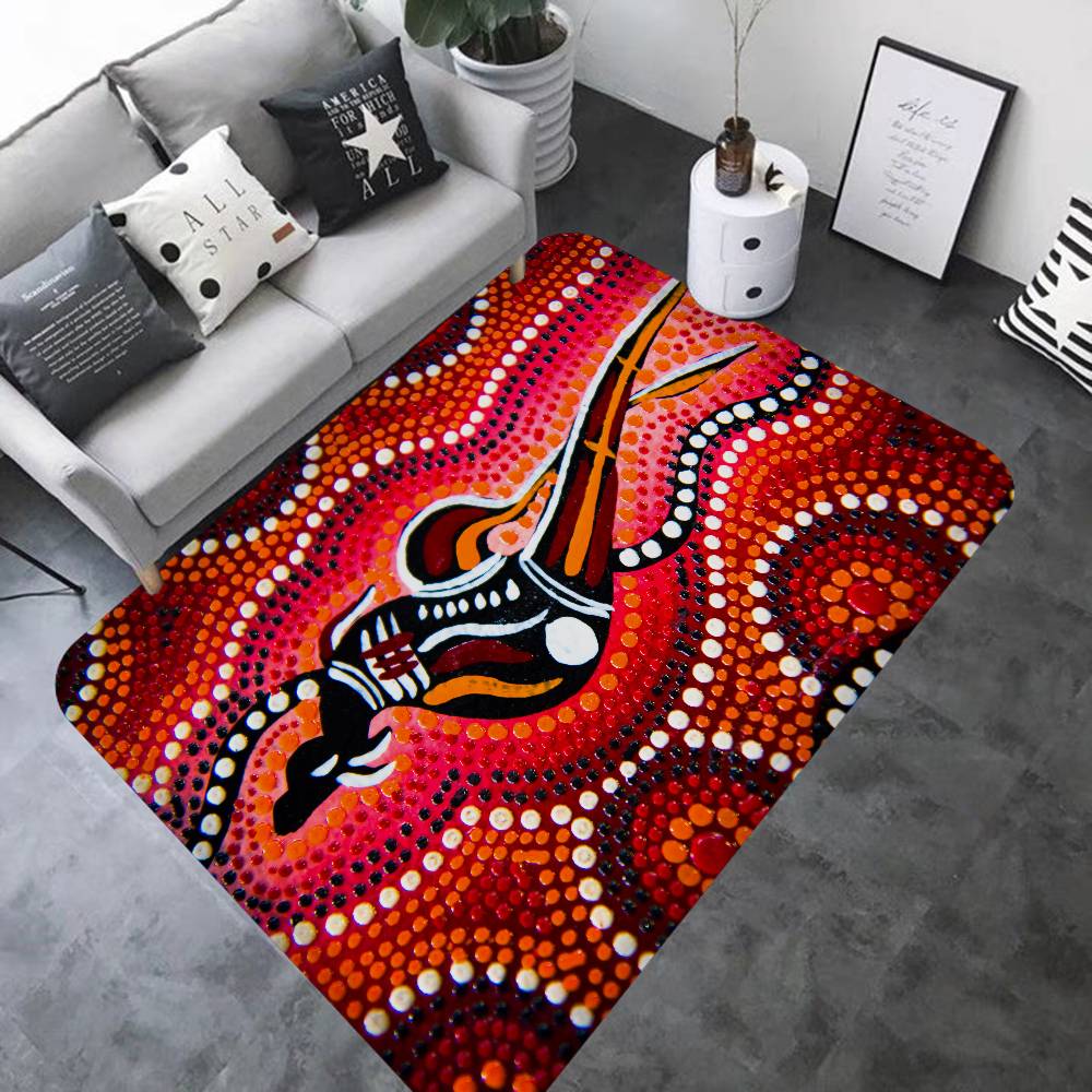 Australian Aboriginal Art Door Mat Washable Non-Slip Living Room Sofa Chairs Area Mat Kitchen Doormat Area Rug