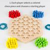 Kid Chain Triangle Chess Social Board Game Battle Chess Game Wooden Toy for Parent-Phild Interaction Family Party Logic Thinking