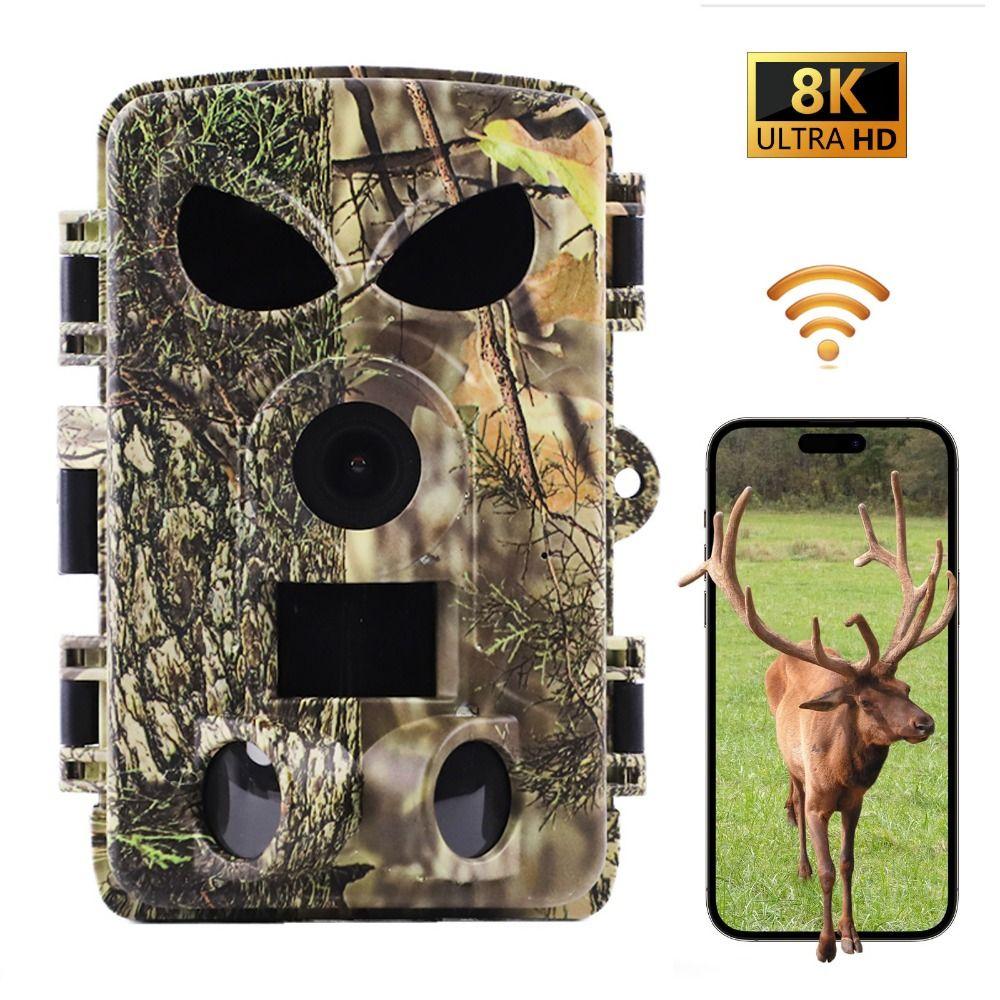 No Glow Night Vision PR8000 Wifi Camera 8K 120° Motion Wildlife Photo  Pasture