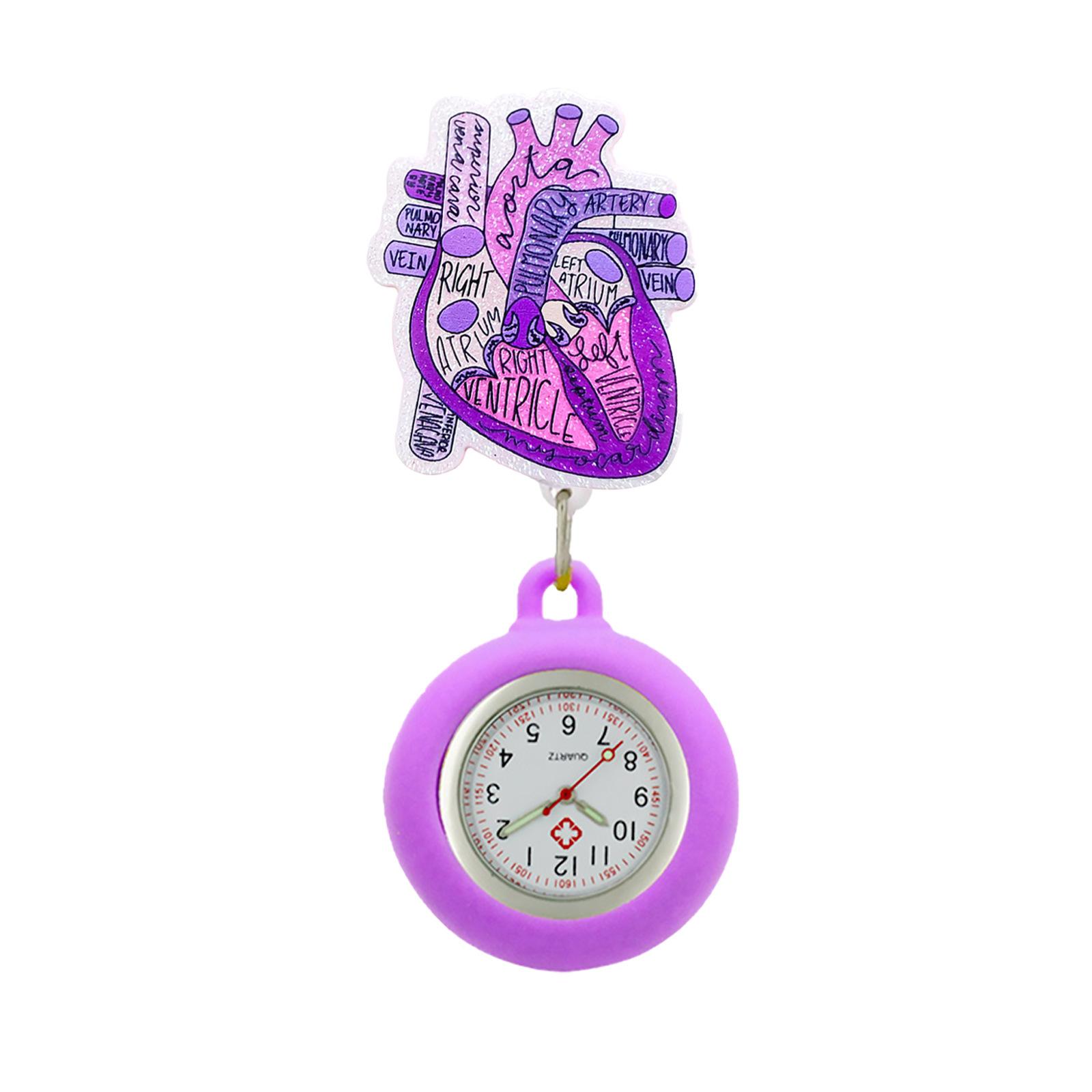 

Retractable Badge Reel Colorful Badge Holder Nurse Badge Reel Acrylic For Clinic Gifts Nurses фиолетовый