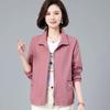 Short Coat Women's New Korean Version of Loose Fashion Simple Casual Versatile Solid Color Stand Collar Double Jacket Top