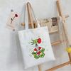 Christmas Printed Shoulder Bag Student Casual Handbag Large Capacity Canvas Bag