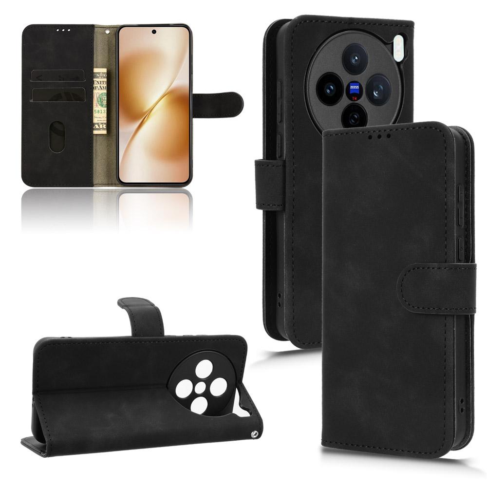 For vivo X200s 5G Leather Case Skin Feel Anti Drop Wallet Flip Phone Cover