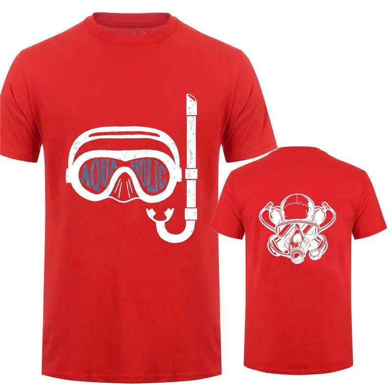 Summer Causal Shirt Scuba Diver Twinset Diving Print Men's Brand T-shirts Scuba Diver Design Breathable Men Women Street Tshirts